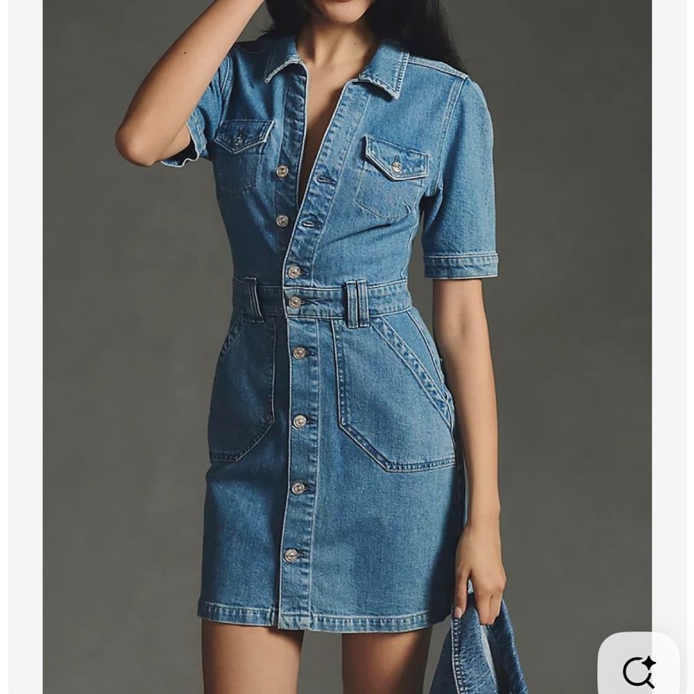 PAIGE Blue Denim Mini Dress